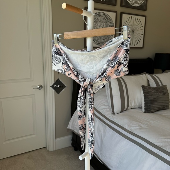 Zaful Paisley Knotted Bandeau - Picture 4 of 5